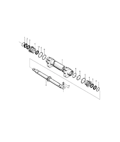 KOMPLET (ZESTAW) USZCZELNIEŃ (USZCZELNIACZ) SIŁOWNIKA SKRĘTU HANGCHA (HC) 1.0-1.8T SERIA: R