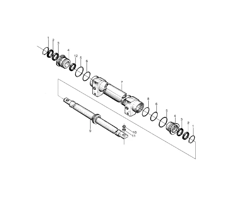 KOMPLET (ZESTAW) USZCZELNIEŃ (USZCZELNIACZ) SIŁOWNIKA SKRĘTU HANGCHA (HC) 1.0-1.8T SERIA: R