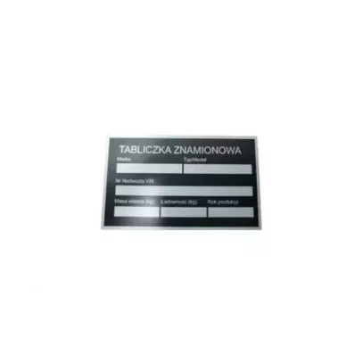 TABLICZKA ZNAMIONOWA - UNIWERSALNA