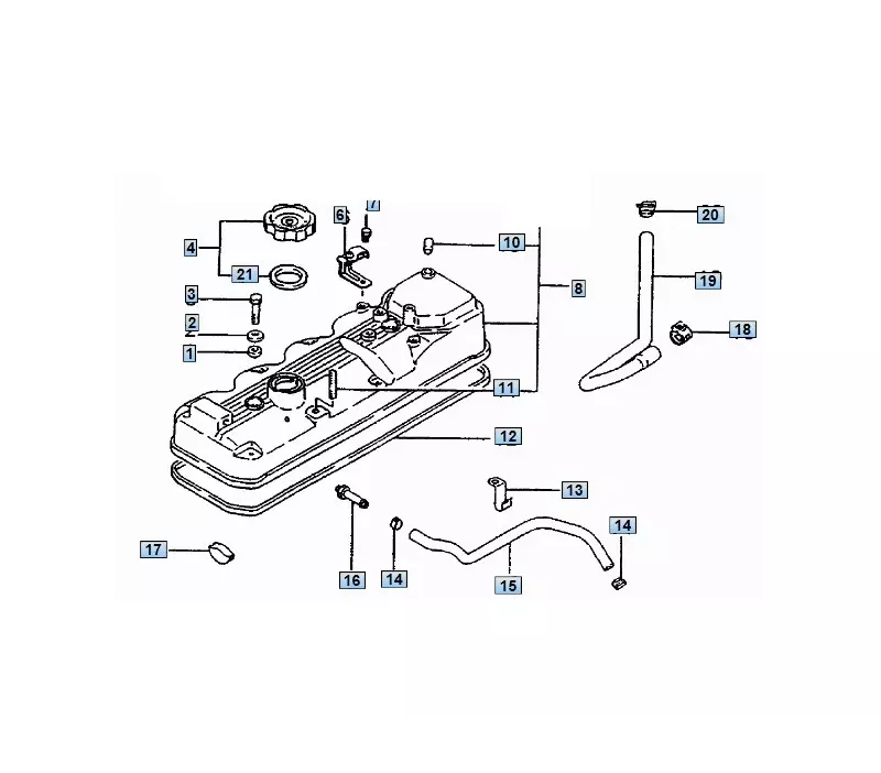 Pokrywa zaworów silnika MITSUBISHI 4G54 - UŻYWANA