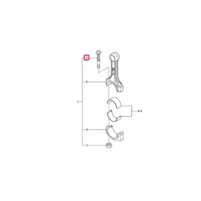 Śruba korbowodu silnika MITSUBISHI S3L