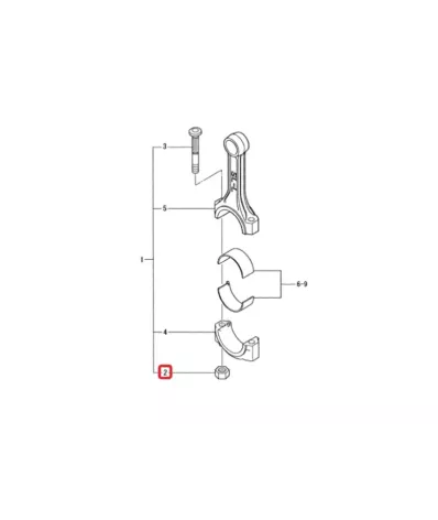 Nakrętka śruby korbowodu silnika MITSUBISHI S3L