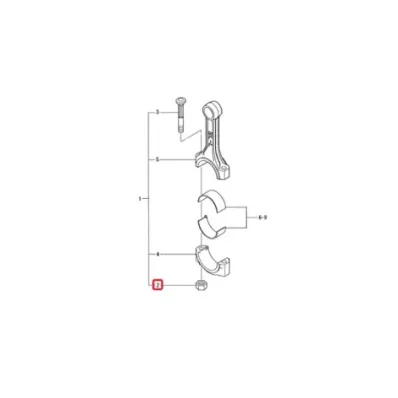 Nakrętka śruby korbowodu silnika MITSUBISHI S3L
