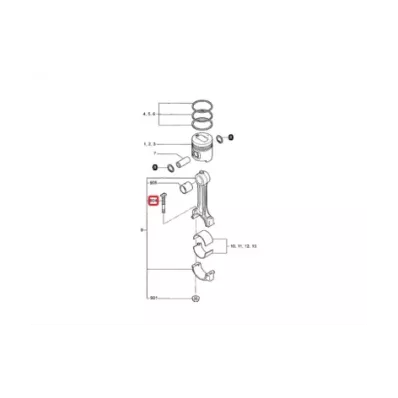 Śruba korbowodu silnika MITSUBISHI S4S