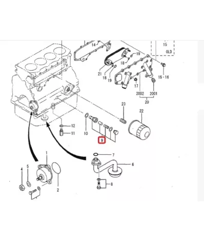 Zawór (regulator) ciśnienia oleju MITSUBISHI S4S