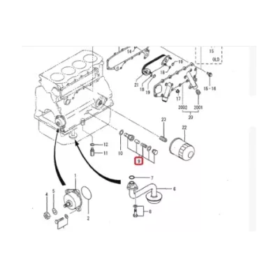 Zawór (regulator) ciśnienia oleju MITSUBISHI S4S-DT