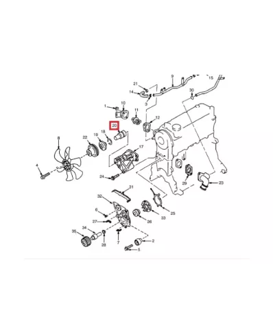 Wałek wiatraka wentylatora MAZDA FE 8V