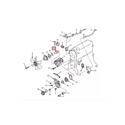 Wałek wiatraka wentylatora MAZDA FE 8V