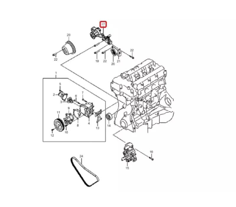 Piasta wiatraka wentylatora HYUNDAI L4KB
