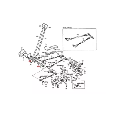 Tuleja drążka zmiany biegów TOYOTA Seria: 6 / 7 - PLASTIK