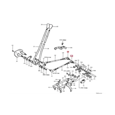 Końcówka cięgna zmiany biegów  TOYOTA Seria:  5