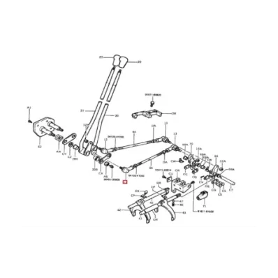 Końcówka cięgna zmiany biegów  TOYOTA Seria:  5 - OD DRĄŻKA