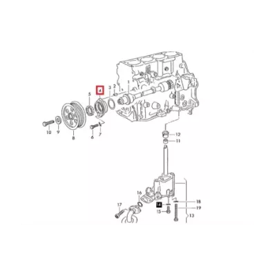 Blokada wałka (wałek) rozrządu VOLKSWAGEN (VW) ADF