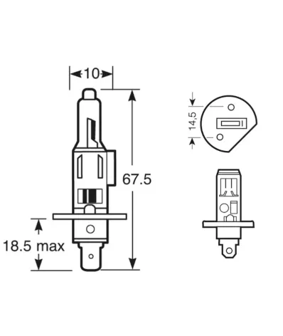 Żarówka (halogenowa) H1 (12V) 100W (P14.5S)