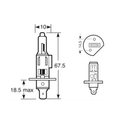 Żarówka (halogenowa) H1 (12V) 55W (P14.5S)