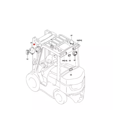 Lampa przednia TOYOTA seria: 7 - PRAWA (halogenowa) - wózek widłowy