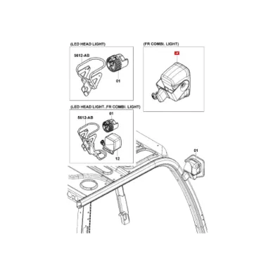 Lampa halogenowa przednia 12V TOYOTA - PRAWA