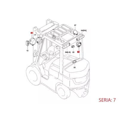 Lampa halogenowa przednia 12V TOYOTA