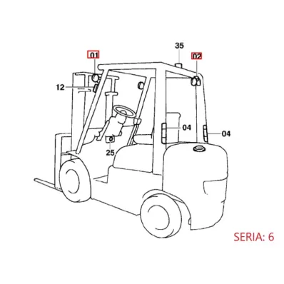 Lampa halogenowa przednia 12V TOYOTA