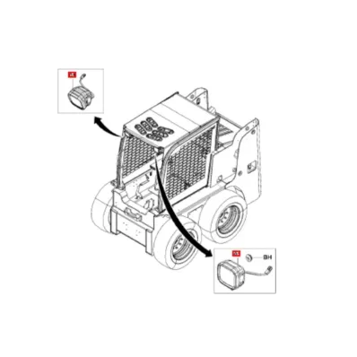 Lampa halogenowa przednia 12V - z podstawą