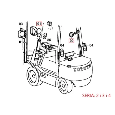 Lampa halogenowa przednia 12V TOYOTA