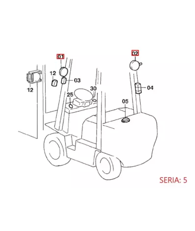 Lampa halogenowa przednia 12V TOYOTA