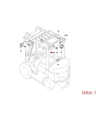 Lampa tylna TOYOTA seria: 7 - LEWA