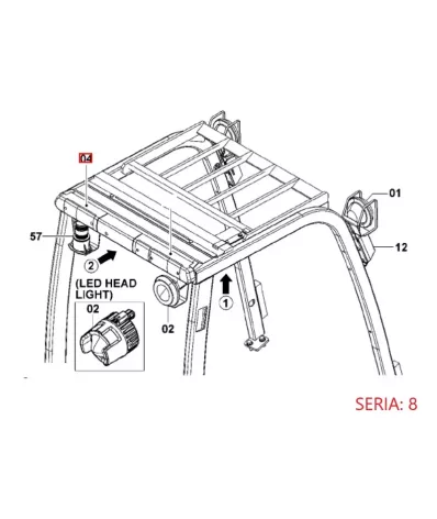 Lampa tylna TOYOTA seria: 8 - LEWA