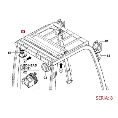 Lampa tylna TOYOTA seria: 8  (LED) - LEWA