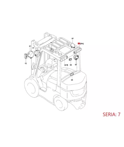 Lampa tylna TOYOTA seria: 7 (LED) - LEWA