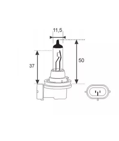 Żarówka (halogenowa) H11 (12V) 55W (PGJ19-2)