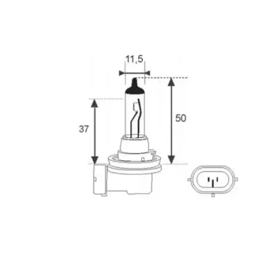 Żarówka (halogenowa) H11 (12V) 55W (PGJ19-2)