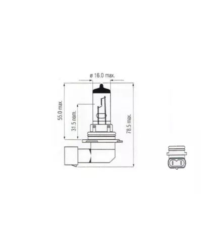 Żarówka (halogenowa) HB4 (12V) 55W (P22D)