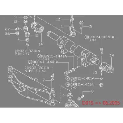 Zestaw naprawczy zawieszenia NISSAN D01S (pjedyńcze łaćzniki)