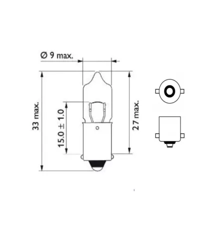 Żarówka (halogenowa) H5W (12V) 5W (BA9S)