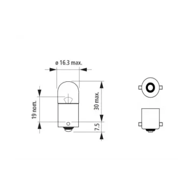 Żarówka R5W (12V) 5W (BA15S) - BIAŁA