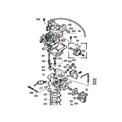 Uszczelka gaźnika TOYOTA 5K
