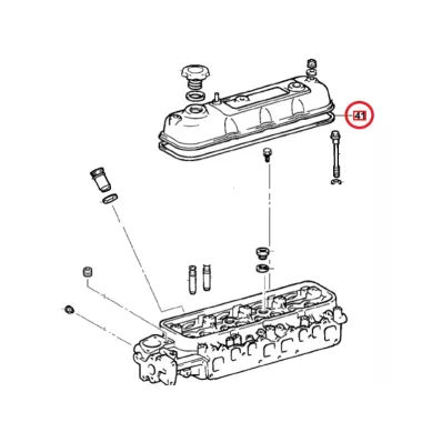 Uszczelka pokrywy zaworów TOYOTA 4Y - wózek widłowy -1