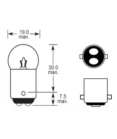 Żarówka R5W (24V) 5W (BA15D) - BIAŁA