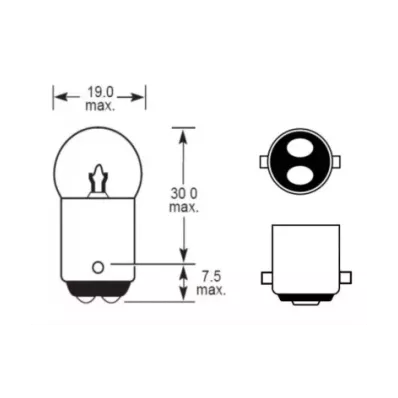 Żarówka R5W (24V) 5W (BA15D) - BIAŁA