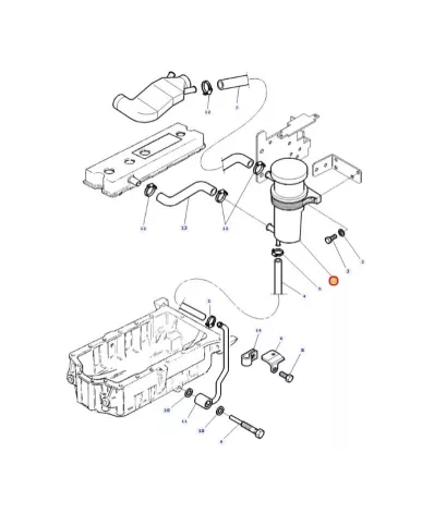 Odma silnika PERKINS 1004.40, 1004.42, 1006.60 (separator odmy)-3