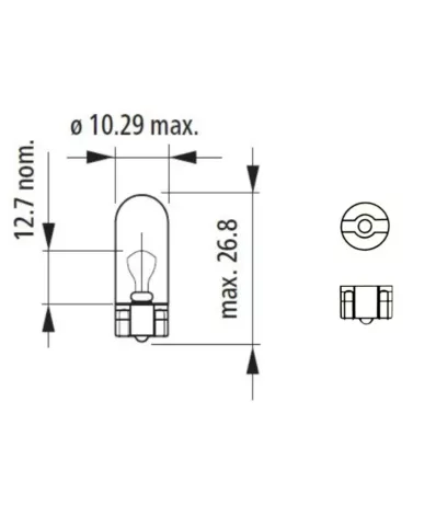 Żarówka W5W (12V) 5W (W2.1x9.5D) - BIAŁA
