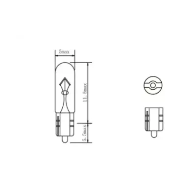 Żarówka W2.3W (12V) 2.3W (W2.0X4.6D) - BIAŁA