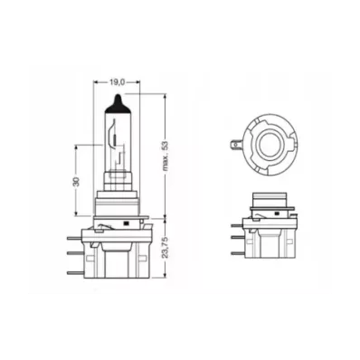 Żarówka H15 (12V) 15/55W (PGJ23T-1) - BIAŁA