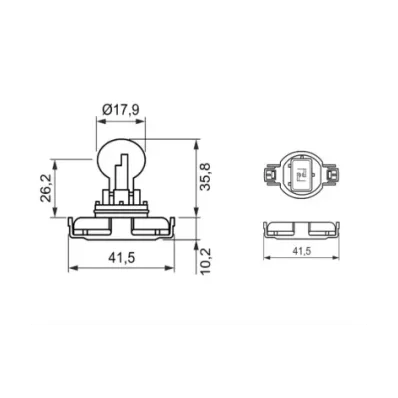 Żarówka PSY24W (12V) 24W (PG20-4) - POMARAŃCZOWA