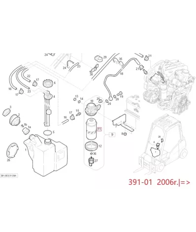 Filtr paliwa LINDE SERIA: 392-02
