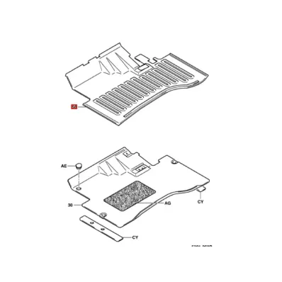 Mata podłogowa TOYOTA Seria: 7 (2.0T-3.5T)
