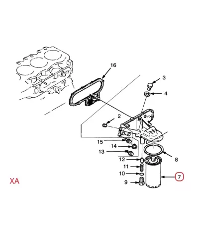 Filtr oleju silnika MAZDA XA