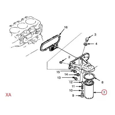 Filtr oleju silnika MAZDA HA