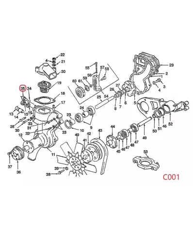 Czujnik temperatury silnika MAZDA VA